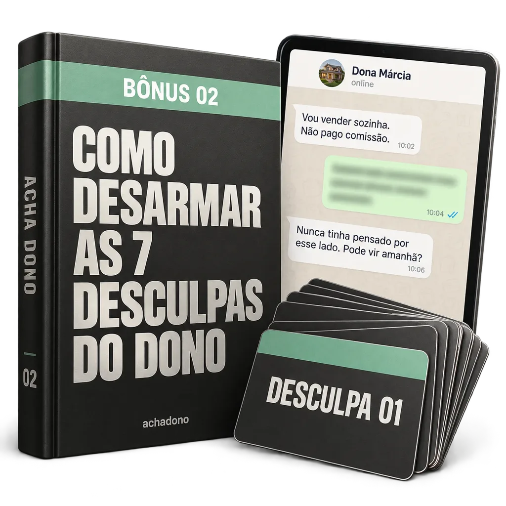 Capa do bônus 2: COMO DESARMAR AS 7 DESCULPAS DO DONO